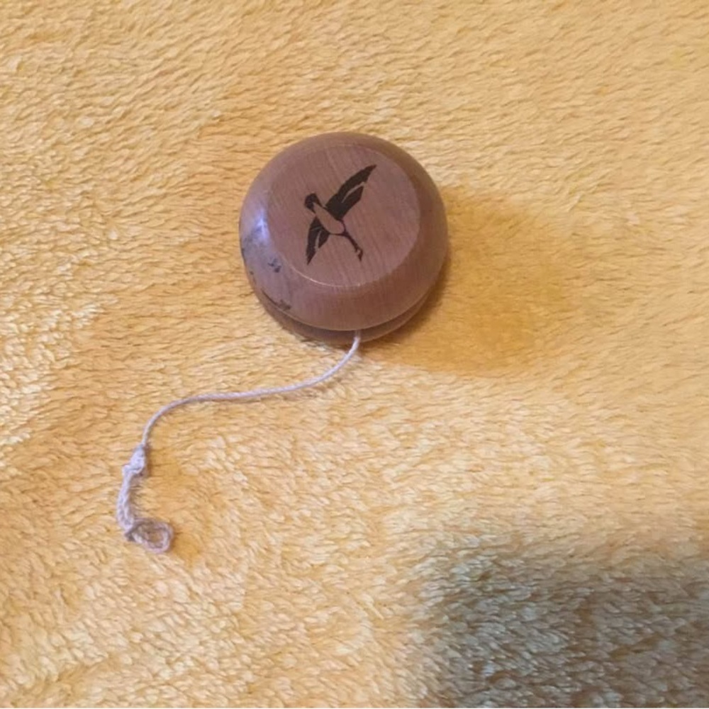 Vintage Wooden Yo-Yo with Bird Motif